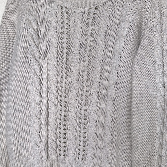 Boden Open Cable Knit Sweater US8 Cream Beige Coastal Cottage Fisherman Nautical - Picture 3 of 5